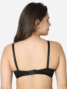 VStar Black Floral Non Padded & Non Wired Bra