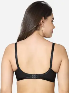 VStar Black Non Padded & Non Wired Solid Bra