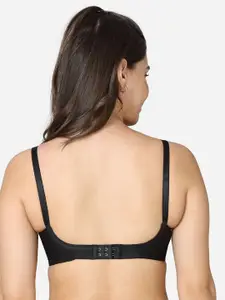 VStar Black Non Padded & Non Wired Solid Bra