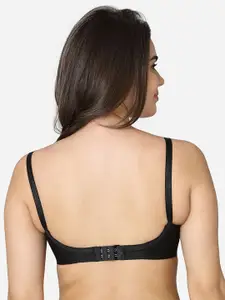 VStar Black Non Padded & Non Wired Solid Bra