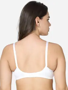 VStar White Non Padded Non-Wired Everyday Bra-SAREEMATE-B