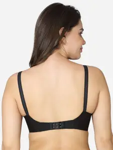VStar Black Non Padded Non-Wired Everyday Bra-QUEEN-B-BLACK