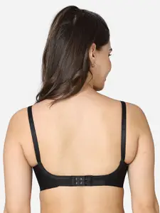 VStar Black Non Padded Non-Wired Everyday Bra-QUEENUBACK-B