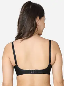 VStar Black Non Padded Non-Wired Everyday Bra-QUEENUBACK-B