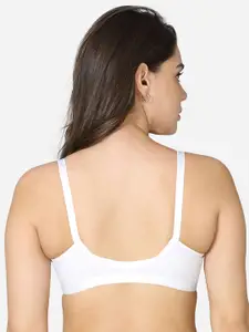 VStar White Non Padded Non-Wired Everyday Bra-GRACE-B-WHITE