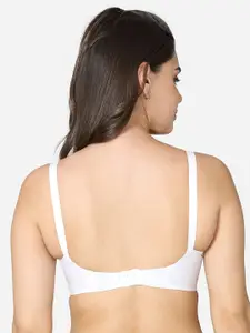 VStar Women White Non Padded Non-Wired Everyday Bra-QUEENUBACK-D
