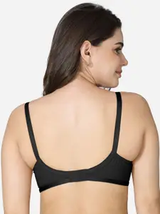 VStar Black Non Padded Non-Wired Everyday Bra-FAIRYFOAM-B