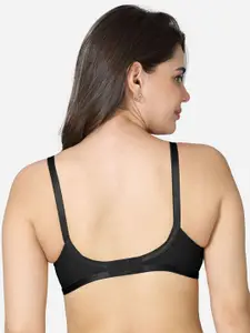 VStar Black Non Padded Non-Wired Everyday Bra-BREEZE-B-BLACK