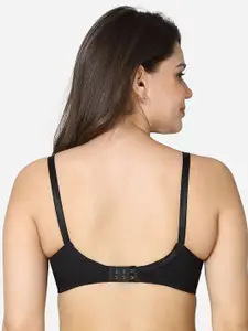 VStar Black Non Padded Non-Wired Everyday Bra-SAREEMATE-B