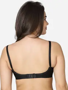 VStar Black Non Padded Non-Wired Everyday Bra-ROSEUBACK-B