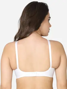 VStar White Non Padded Non-Wired Everyday Bra-FLORAUBACK-B