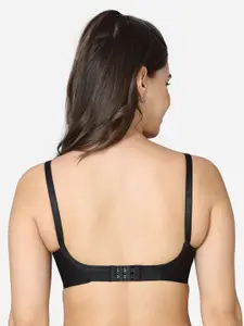 VStar Black Non Padded Non-Wired Everyday Bra-QUEENUBACK-D