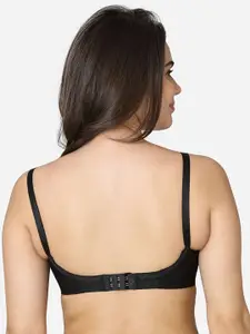 VStar Black Non Padded Non-Wired Everyday Bra-ROSEUBACK-C