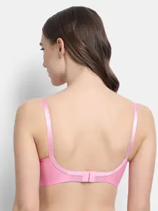 VStar Pink Non Padded Non-Wired Everyday Bra-QUEENUBACK-B