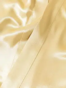 MANGO Women Beige Solid Viscose Linen Satin Longline Shrug