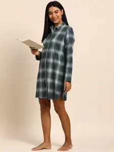 Triumph Woman Lounge-Me Series Boyfriend Print Soft Full Sleeve Sustainable Nightdress