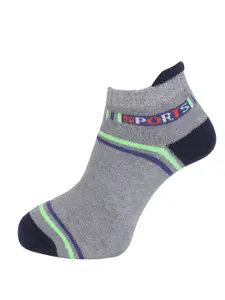 Dollar Socks Men Pack of 3 Striped Ankle Length Cotton Socks