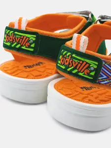 Kids Ville Boys Orange & Green Comfort Sandals