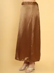 Soch Women Brown Solid Saree Shape-Wear