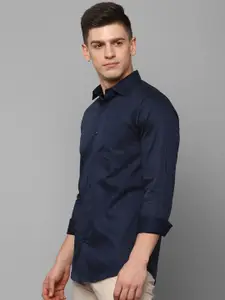 Allen Solly Men Navy Blue Slim Fit Printed Cotton Casual Shirt