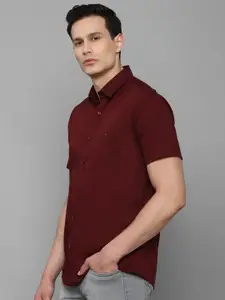Louis Philippe Sport Men Maroon Slim Fit Casual Shirt