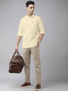 Arrow Sport Men Yellow Manhattan Slim Fit Solid Casual Shirt