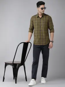 Arrow Sport Men Brown Pure Cotton Original Slim Fit Checked Casual Shirt