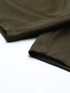 Levis Men Olive Green Solid Pure Cotton Shorts