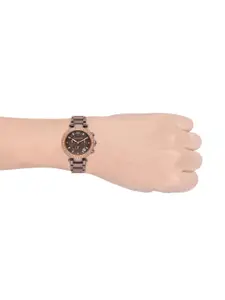 Michael Kors Women Brown Multifunction Analogue Watch MK6378I