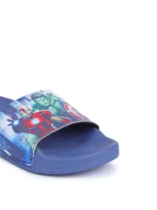 toothless Boys Blue & Red Printed Avengers Sliders