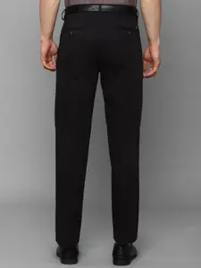 Allen Solly Men Black Tapered Fit Pleated Trousers