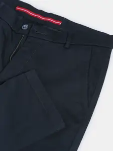 Arrow Sport Men Blue Skinny Fit Low-Rise Trousers