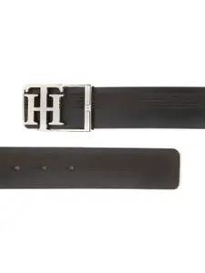 Tommy Hilfiger Men Black & Tan Brown Reversible Leather Belt