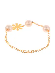 Silvermerc Designs Women Gold-Plated Pearls Studded Bracelet