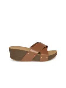 Forever Glam by Pantaloons Criss-Cross Strap Wedge Heels