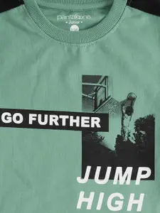 Pantaloons Junior Boys Green Printed Sweatshirt