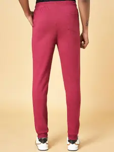 Ajile by Pantaloons Men Maroon Solid Slim-fit Cotton Joggers
