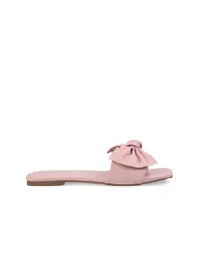 WALKWAY by Metro Women Pink Open Toe Flats with Bows