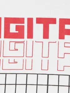 Coolsters by Pantaloons Boys White Printed Hooded Cotton Sweatshirt