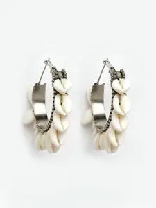 PANASH Silver-Plated Circular Hoop Earrings