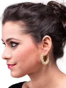 Adwitiya Collection Gold-Plated Classic Stud Earrings