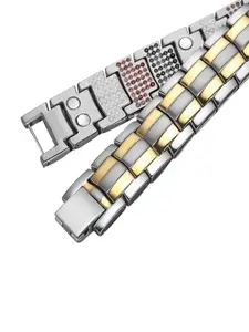 UNIVERSITY TRENDZ Men Rhodium-Plated Link Bracelet