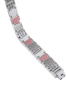 UNIVERSITY TRENDZ Men Rhodium-Plated Link Bracelet