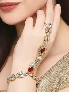OOMPH Women Kundan Ring Bracelet