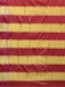 Satrani Maroon Solid Art Silk Saree