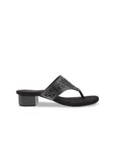 Metro Black Block Sandals