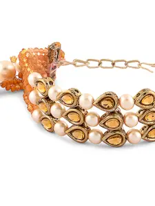 Zaveri Pearls Women Gold-Plated Charm Bracelet