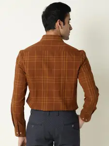 RARE RABBIT Men Blot Slim Fit Tartan Check Formal Shirt