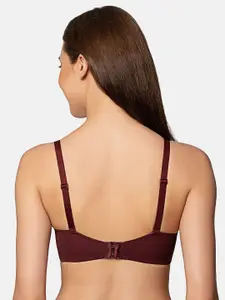 Triumph Maroon Seamless T-Shirt Bra - Underwired Lightly Padded