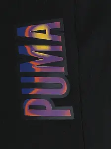 Puma Men Black SWxP Solid Cotton Relaxed-Fit Joggers